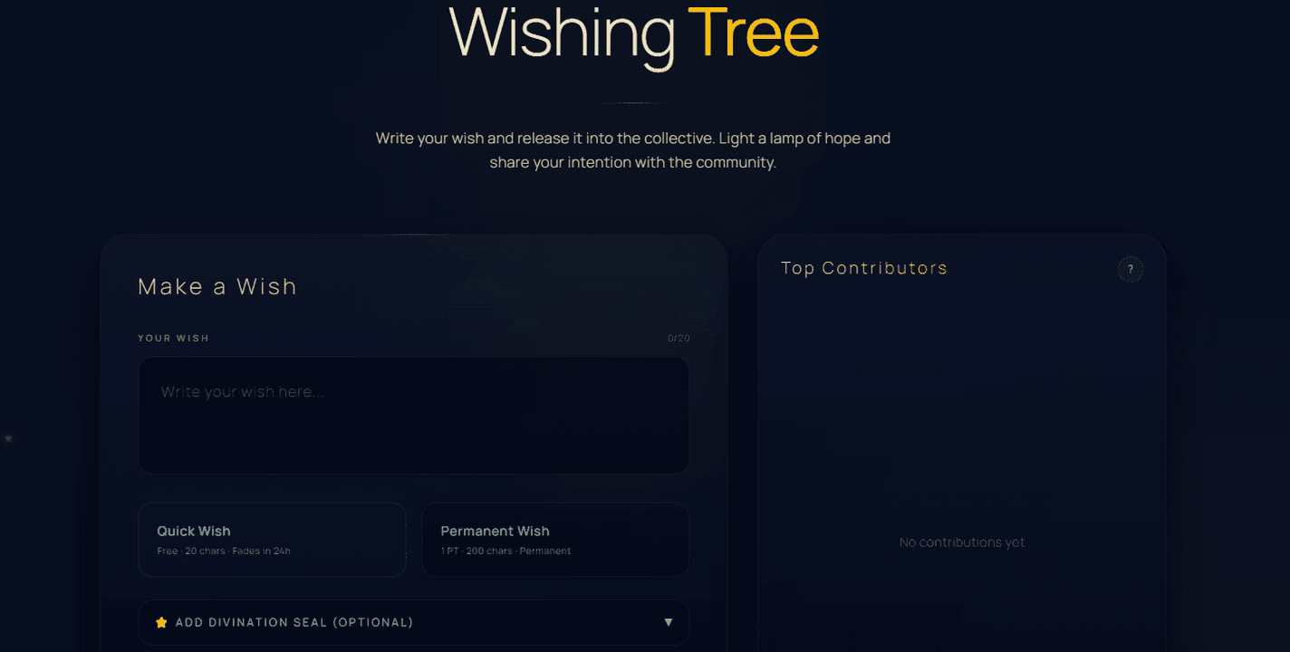 Wishing Tree Interface